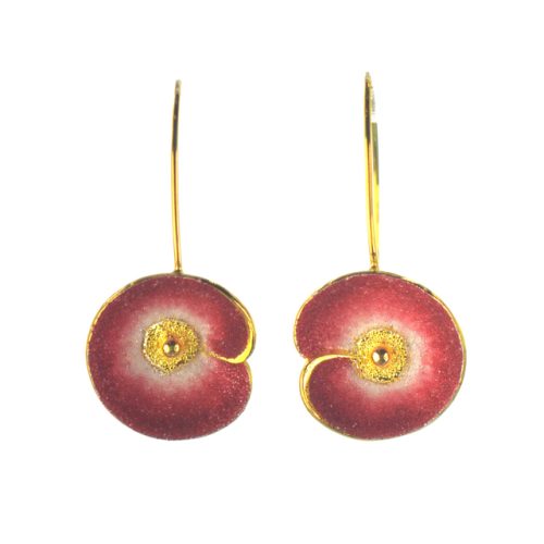 Επίχρυσα 925 σκουλαρίκια νούφαρο