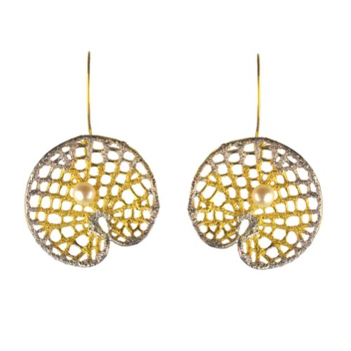 Ασημένια 925 σκουλαρίκια δίχτυ