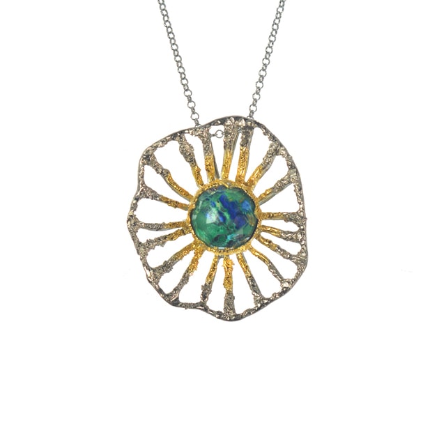 Ασημένιο 925 μενταγιόν ήλιος