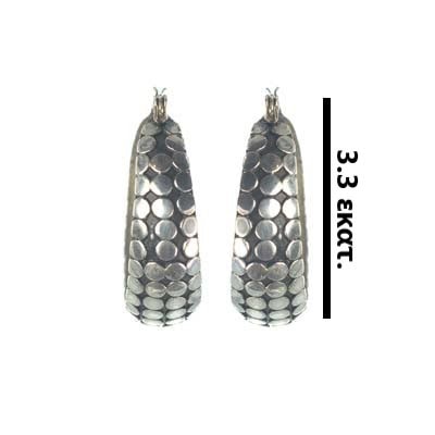 Ασημένια 925 σκουλαρίκια κρίκοι - Image 3