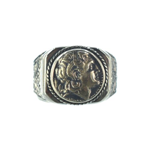 Ασημένιο 925 δαχτυλίδι Μέγας Αλέξανδρος