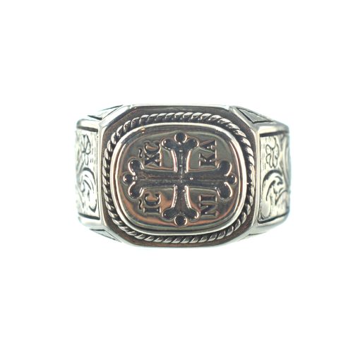 Ασημένιο 925 δαχτυλίδι Ιησούς Χριστός Νικά