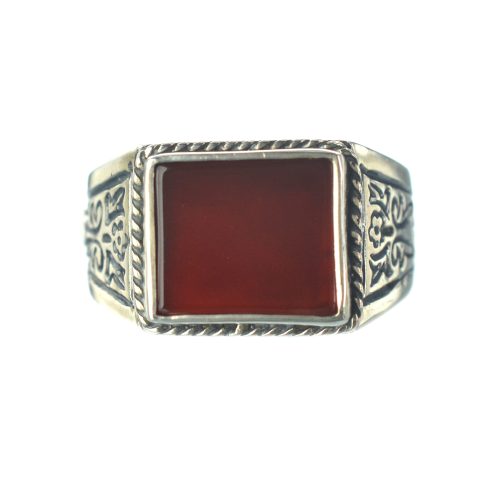 Ασημένιο 925 δαχτυλίδι με αχάτη