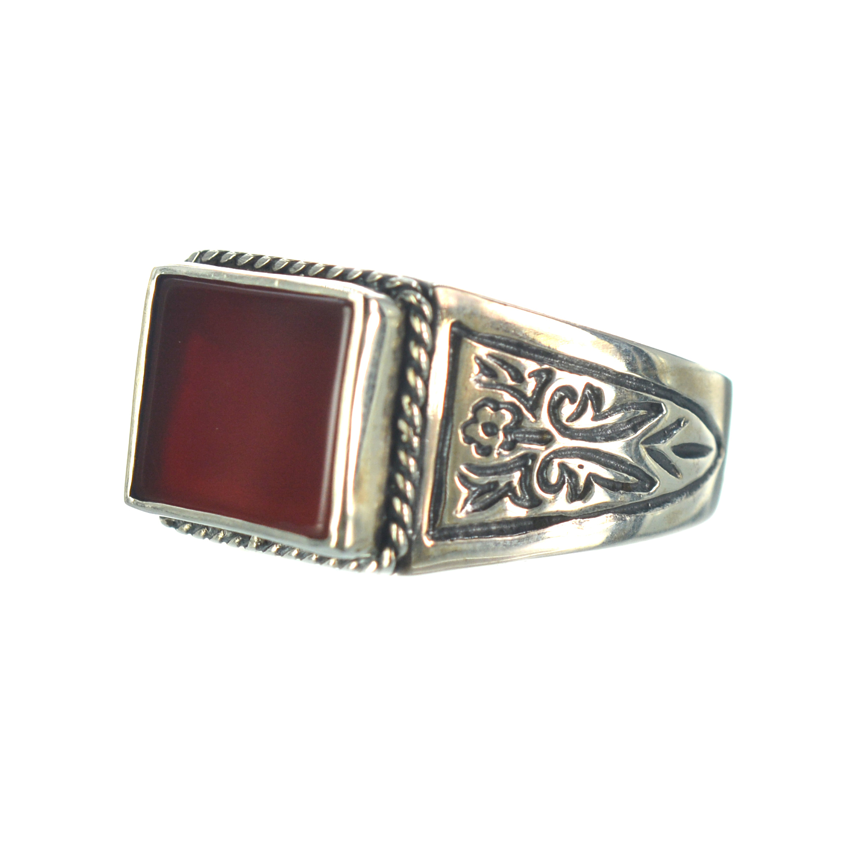 Ασημένιο 925 δαχτυλίδι με αχάτη - Image 2