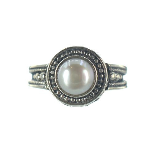 Ασημένιο 925 δαχτυλίδι με μαργαριτάρι