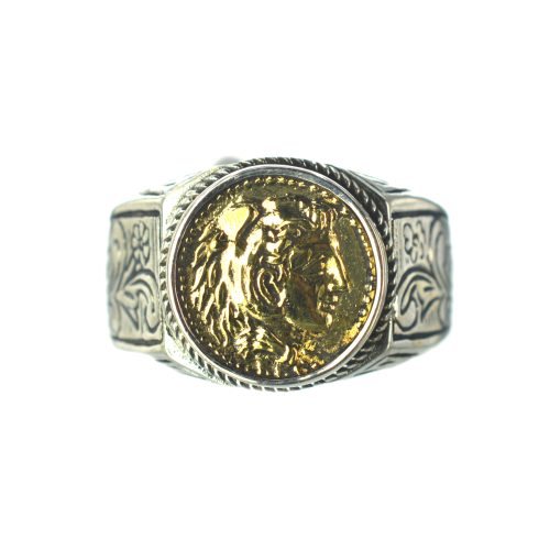 Ασημένιο 925 δαχτυλίδι Μέγας Αλέξανδρος