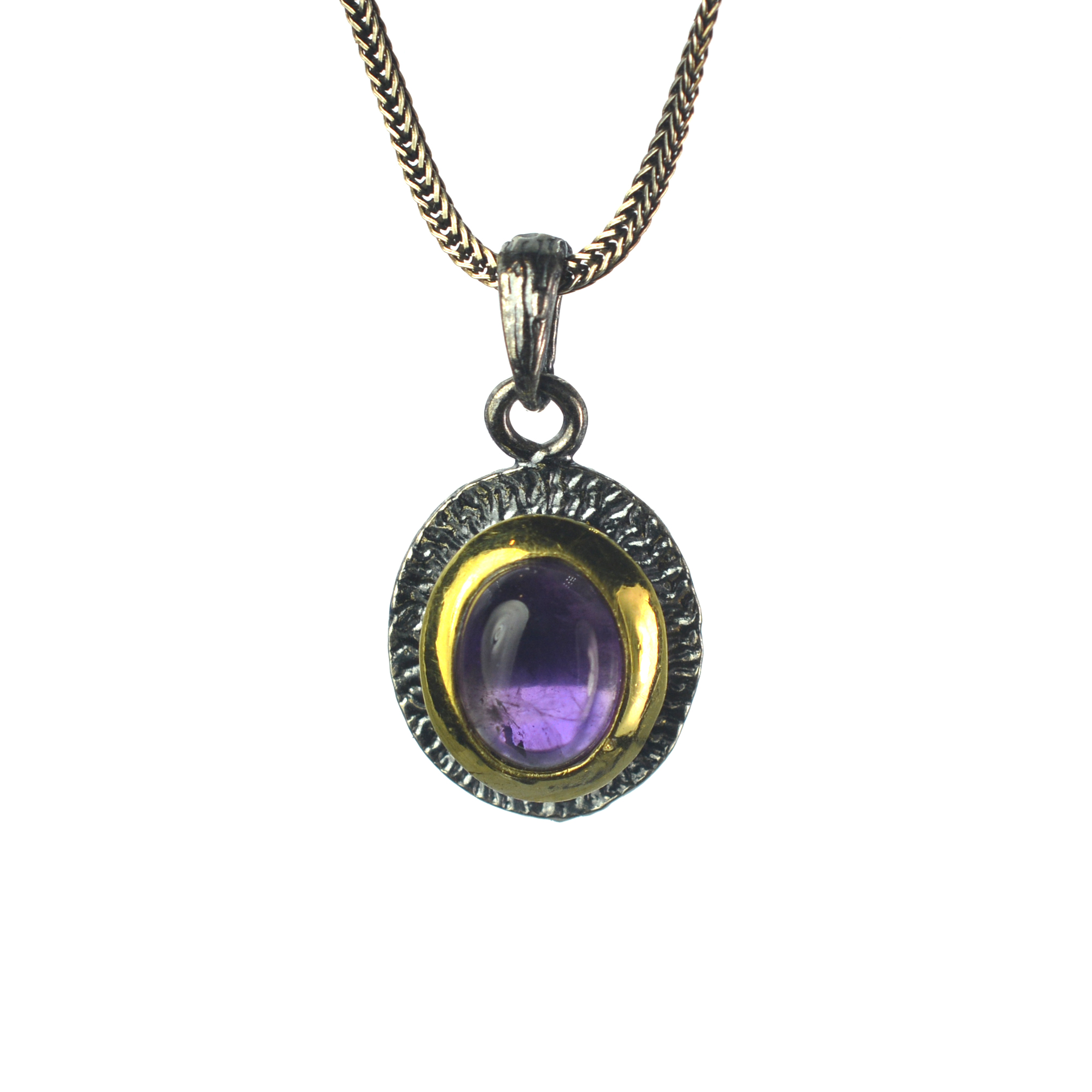 Ασημένιο 925 μενταγιόν με αμέθυστο