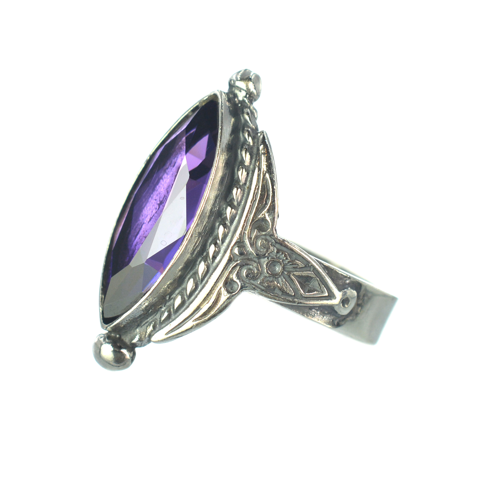 Ασημένιο 925 δαχτυλίδι με ζιργκόν - Image 3