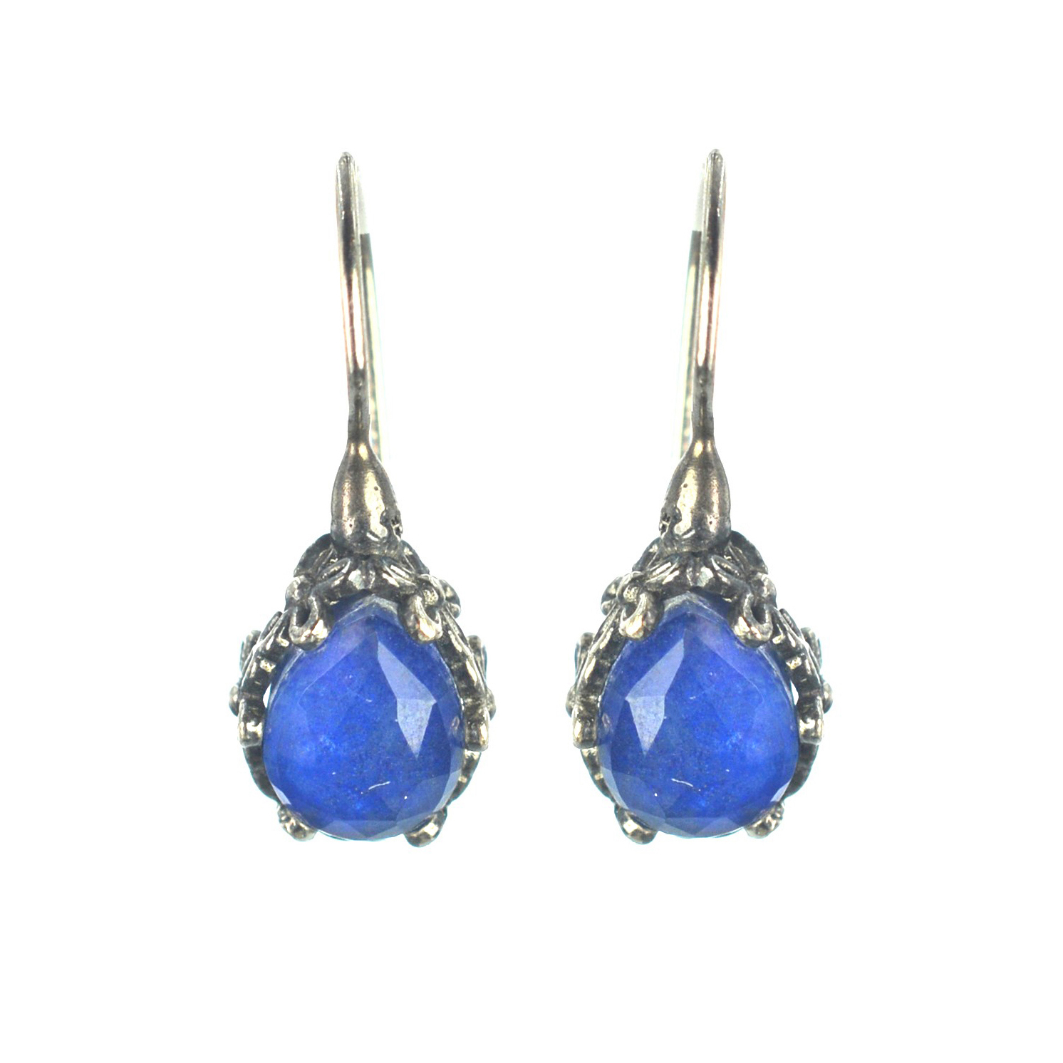 Ασημένια 925 σκουλαρίκια με λάπις λάζουλι