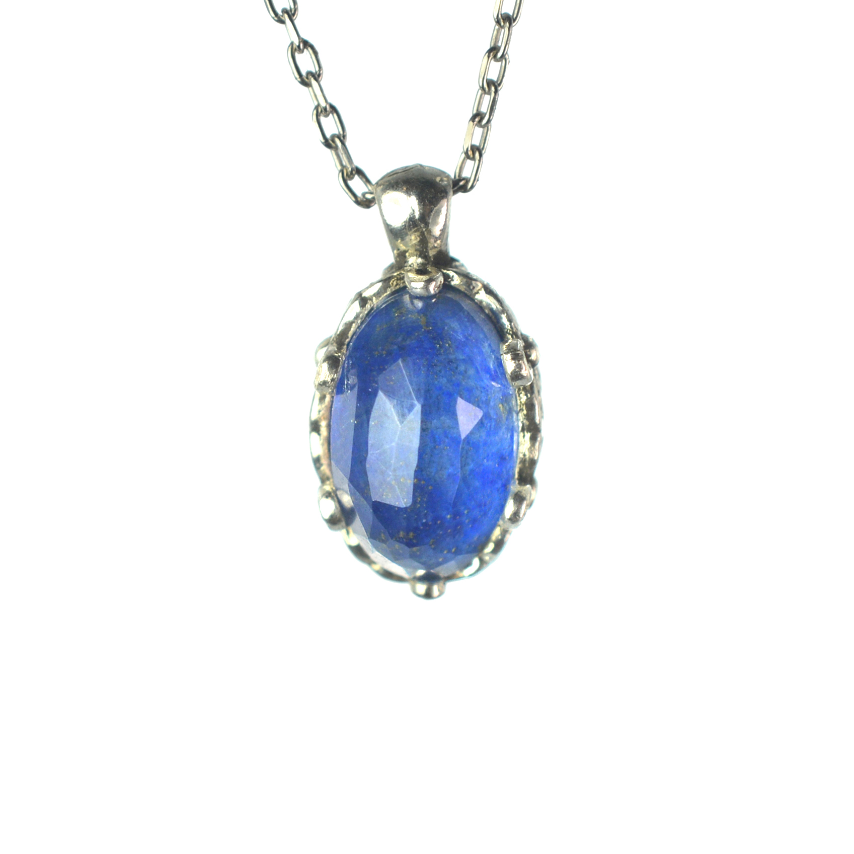 Ασημένιο 925 μενταγιόν με λάπις λάζουλι