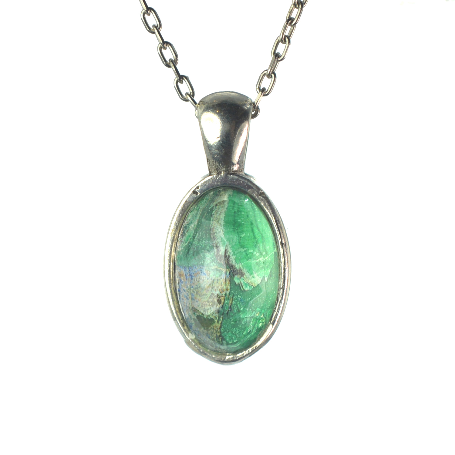 Ασημένιο 925 μενταγιόν με αζουρίτη