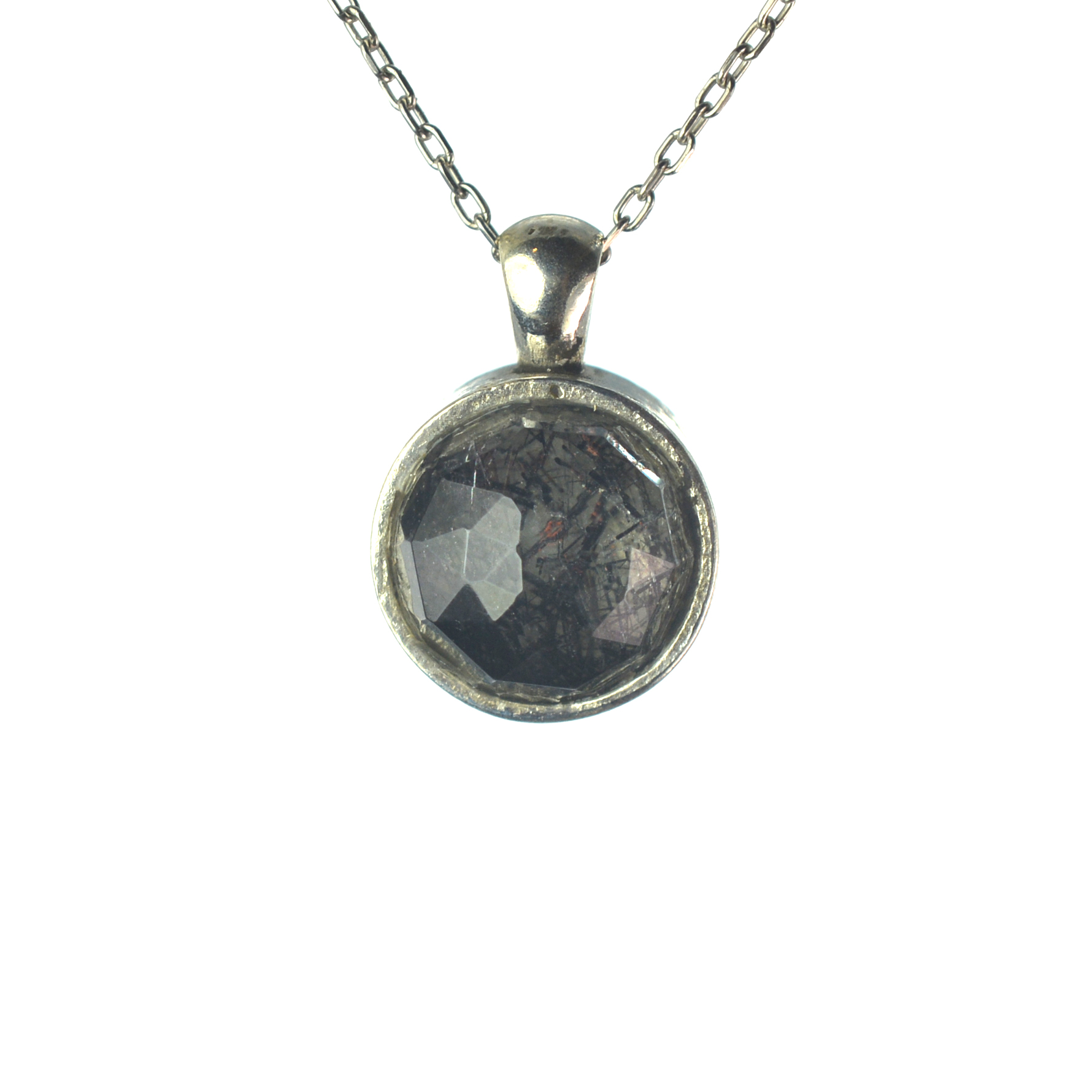 Ασημένιο 925 μενταγιόν με ρουτίλιο