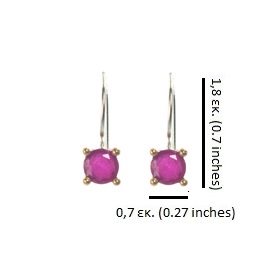 Ασημένια 925 σκουλαρίκια με ζιργκόν - Image 3