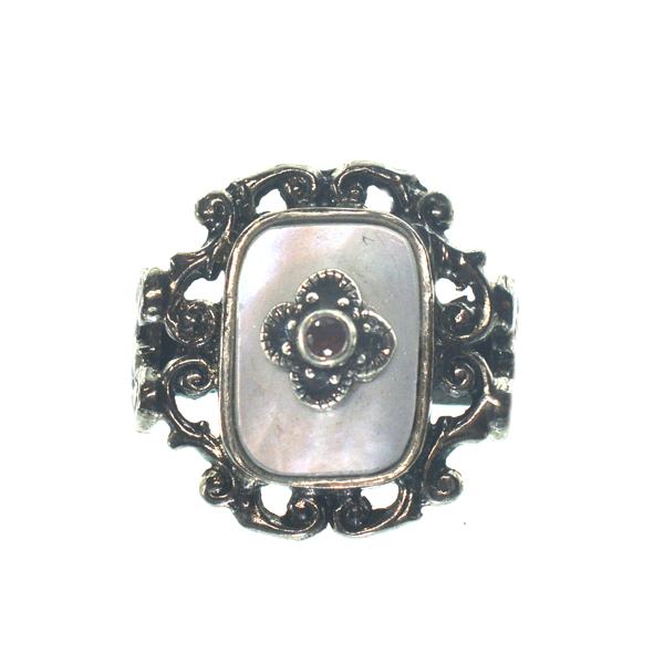 Ασημένιο 925 σκαλιστό δαχτυλίδι με φίλντισι