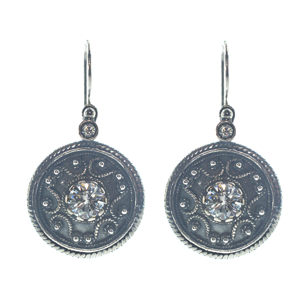 Ασημένια 925 σκουλαρίκια οξυδωμένα