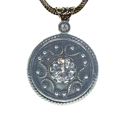 Ασημένιο 925 σκαλιστό μενταγιόν