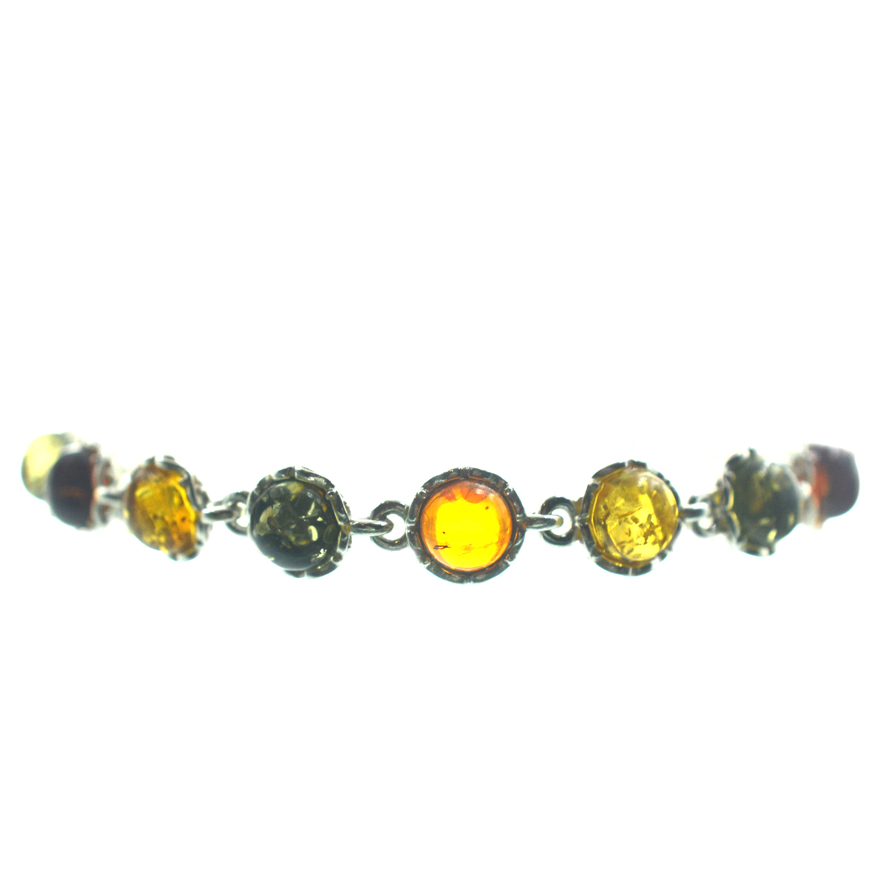 Ασημένιο 925 βραχιόλι με κεχριμπάρι Βαλτικής