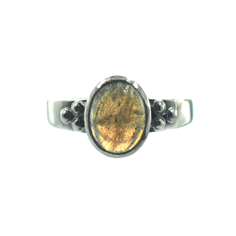 Ασημένιο 925 δαχτυλίδι με λαμπραντορίτη