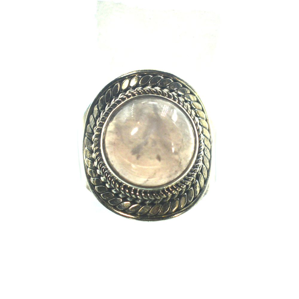 Ασημένιο 925 δαχτυλίδι με ροζ χαλαζία