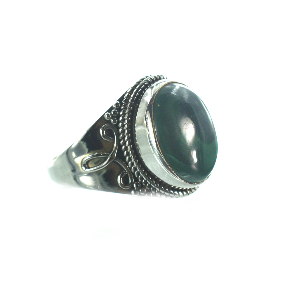 Ασημένιο 925 δαχτυλίδι με μαλαχίτη - Image 2