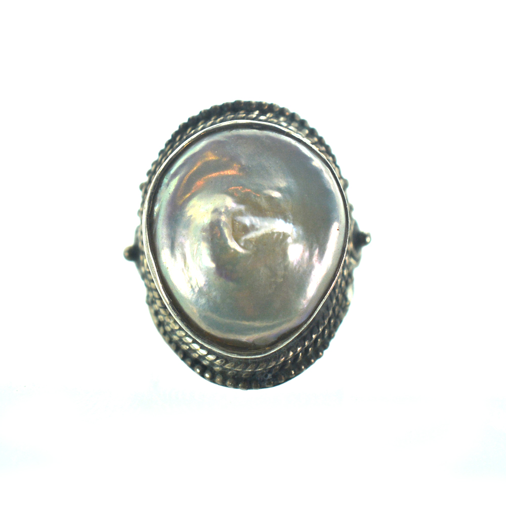 Ασημένιο 925 δαχτυλίδι με μαργαριτάρι