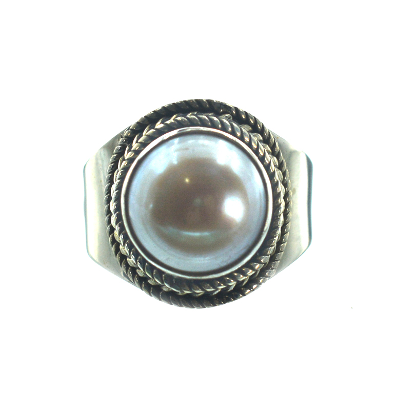 Ασημένιο 925 δαχτυλίδι με μαργαριτάρι