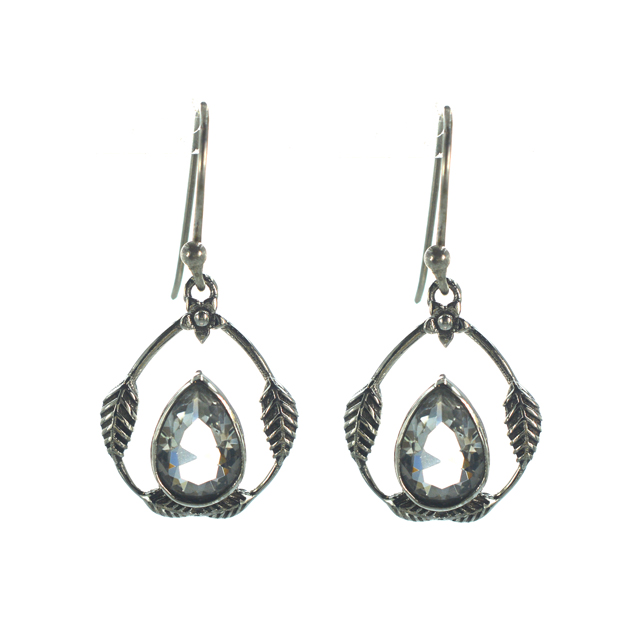 Ασημένια 925 σκουλαρίκια με χαλαζία