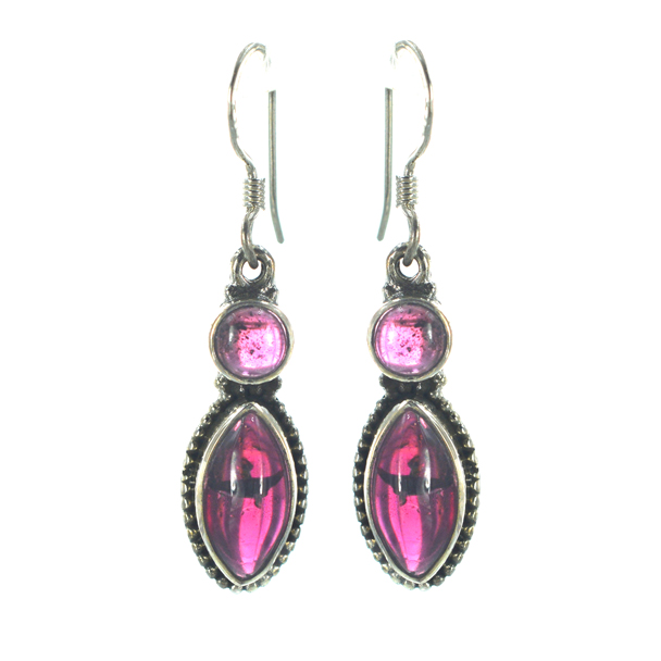 Ασημένια 925 σκουλαρίκια με γρανάδα