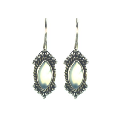 Ασημένια 925 σκουλαρίκια με καλχηδόνιο