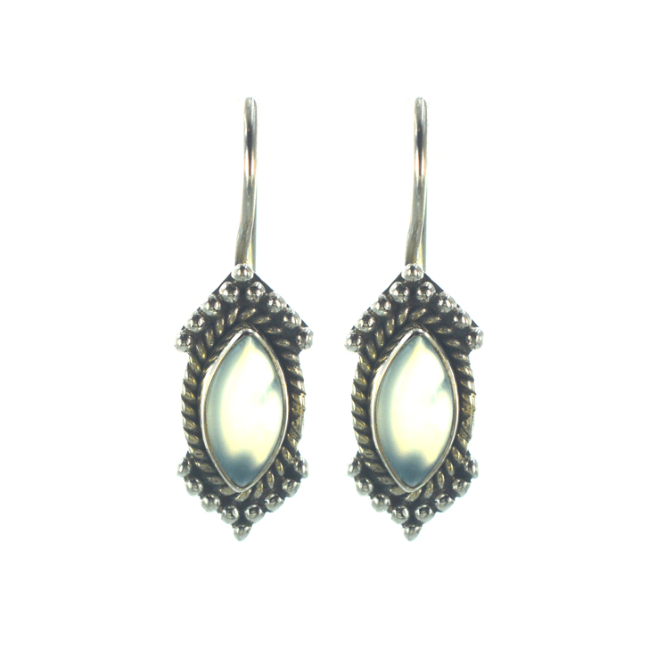 Ασημένια 925 σκουλαρίκια με καλχηδόνιο