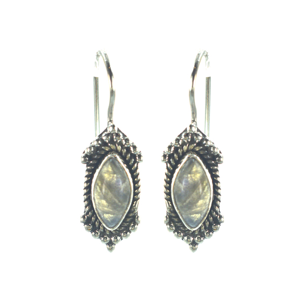 Ασημένια 925 σκουλαρίκια με λαμπραντορίτη
