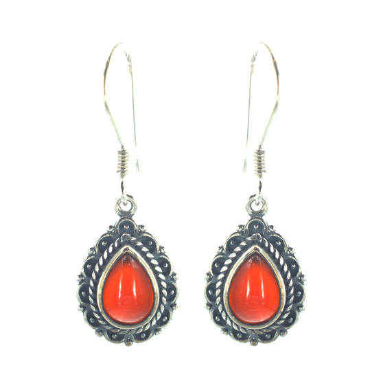 ασημένια 925 σκουλαρίκια με κορνεόλη – τον ιδανικό συνδυασμό κομψότητας και ενέργειας