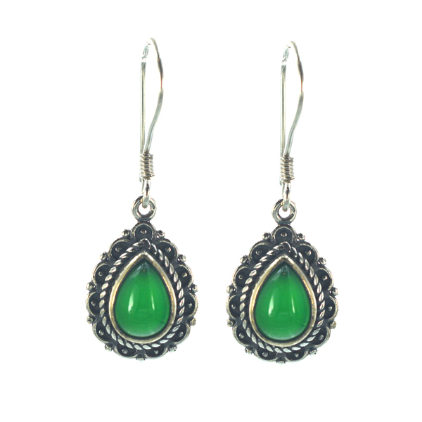 Ασημένια 925 σκουλαρίκια με αχάτη