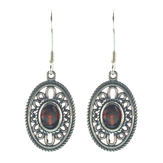 Ασημένια 925 σκουλαρίκια με ζιργκόν