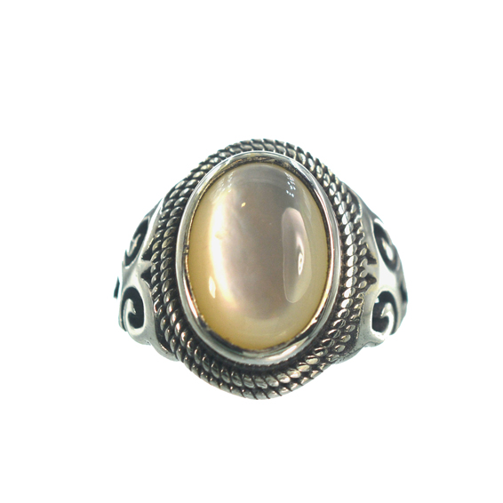 Ασημένιο 925 σκαλιστό δαχτυλίδι με φίλντισι