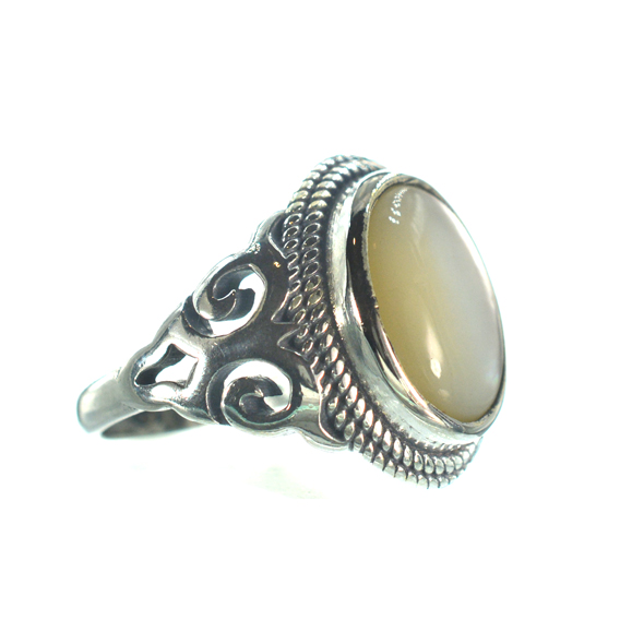 Ασημένιο 925 σκαλιστό δαχτυλίδι με φίλντισι - Image 2