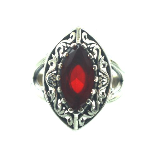 Ασημένιο 925 σκαλιστό δαχτυλίδι με ζιργκόν