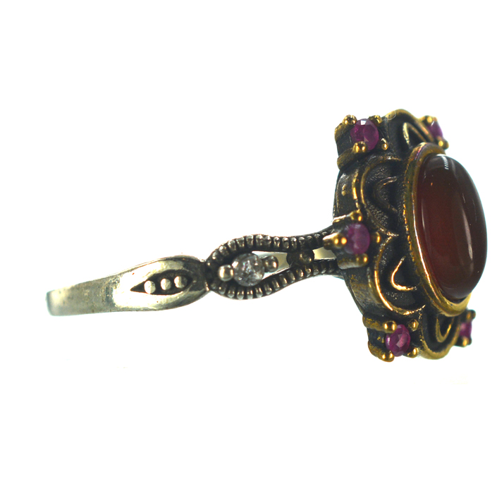 Ασημένιο 925 Δαχτυλίδι με Αχάτη - Image 2