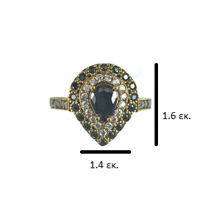 Ασημένιο 925 Δαχτυλίδι με Ζιργκόν - Image 3