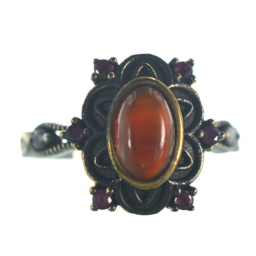 Ασημένιο 925 Δαχτυλίδι με Αχάτη