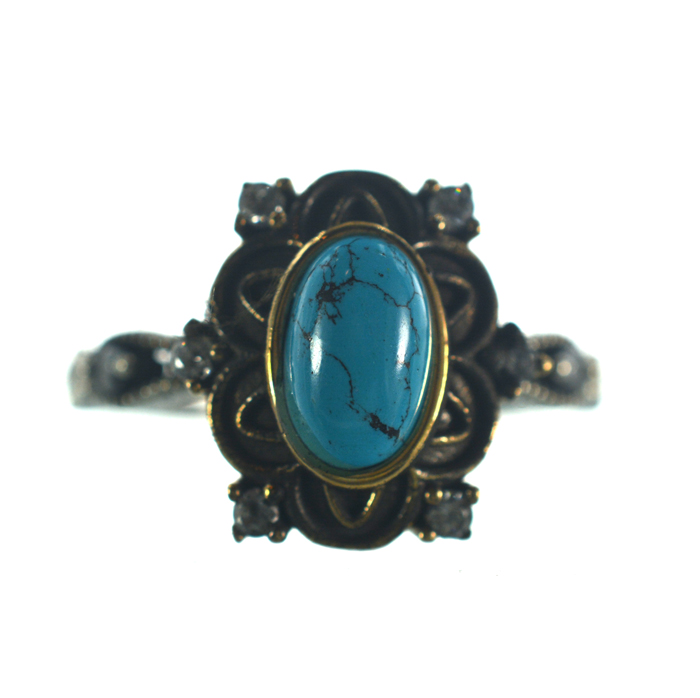 Ασημένιο 925 Δαχτυλίδι με Τιρκουάζ