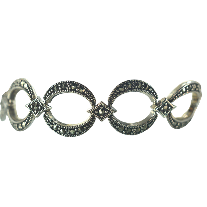 Ασημένιο 925 Βραχιόλι με Μαρκασίτες