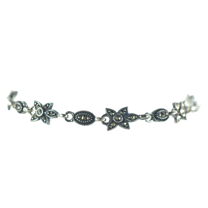 Ασημένιο 925 Βραχιόλι με Μαρκασίτες