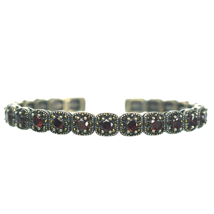 Ασημένιο 925 Βραχιόλι με Μαρκασίτες