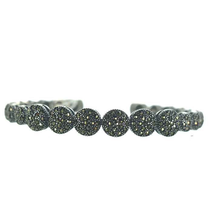 Ασημένιο 925 Βραχιόλι με Μαρκασίτες