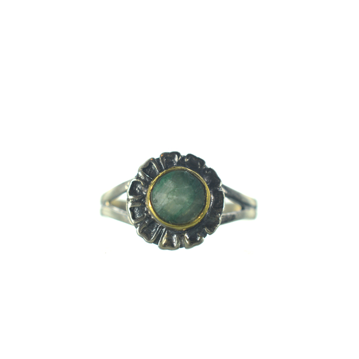 Ασημένιο 925 Δαχτυλίδι με Μαλαχίτη