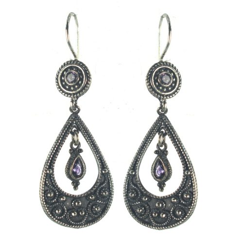 Ασημένια 925 σκουλαρίκια με ζιργκόν