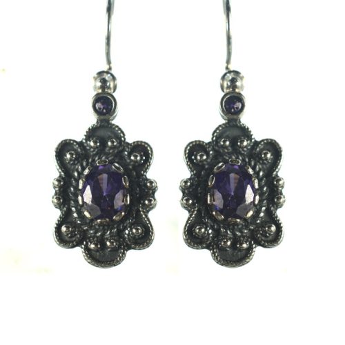 Ασημένια 925 σκουλαρίκια με ζιργκόν