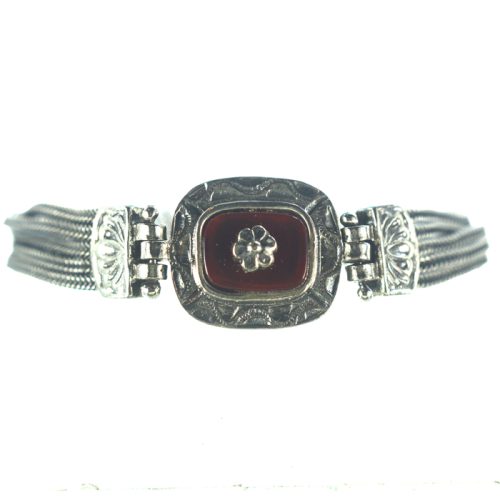 Ασημένιο 925 βραχιόλι αλυσιδωτό με αχάτη