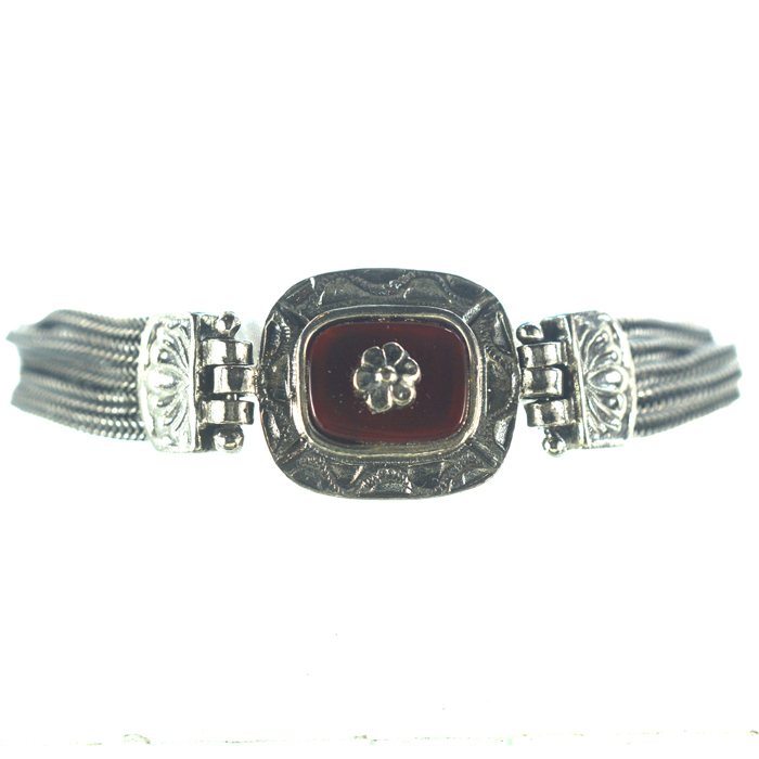 Ασημένιο 925 βραχιόλι αλυσιδωτό με αχάτη